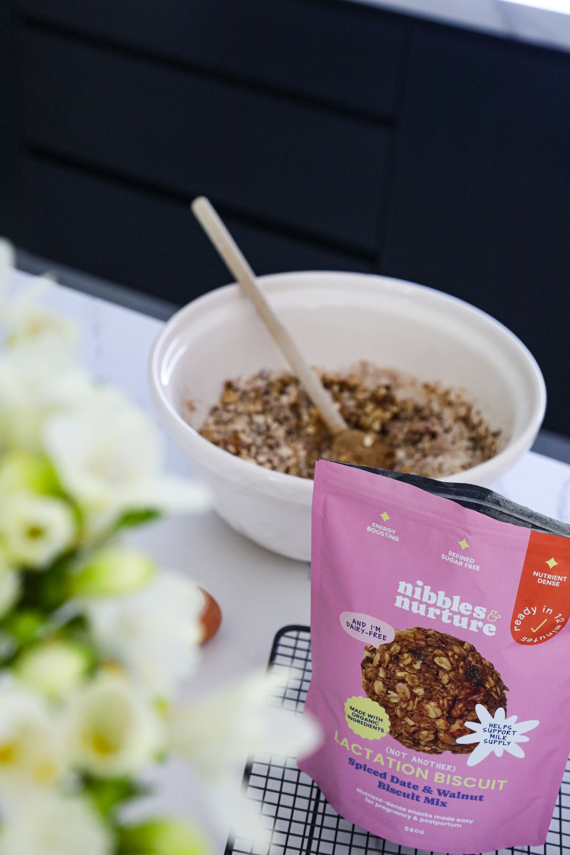 Spiced Date & Walnut Lactation Biscuit Mix