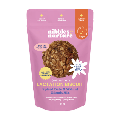 Spiced date and walnut milk cookies mix — lactation snack for breastfeeding mums